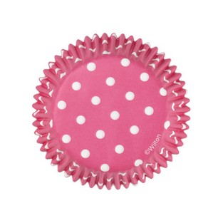 Baking Cups-Standard-Dots-Pink - 75 ct