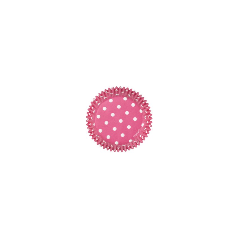 Baking Cups-Standard-Dots-Pink - 75 ct