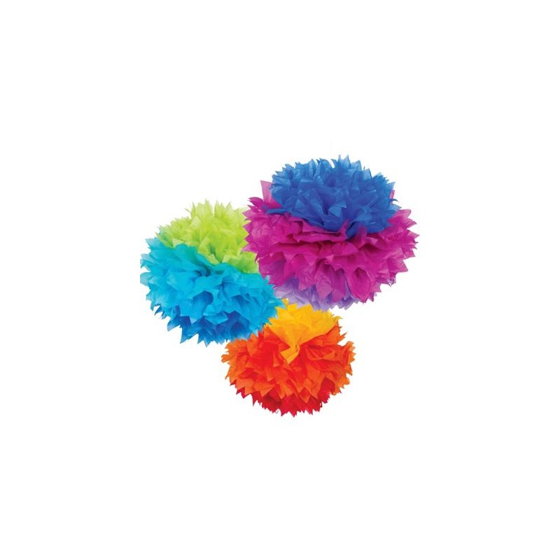 Fluffy - 3pk - Rainbow - 16"