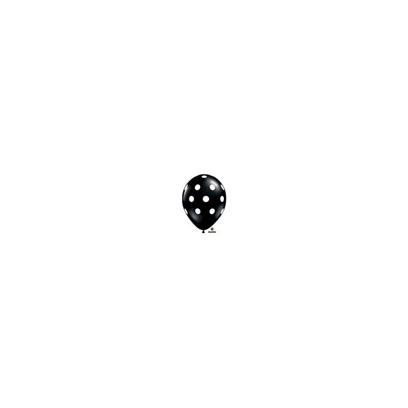 Balloon polka dot black 6pk