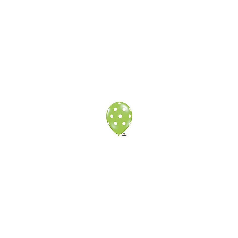 Balloon polka dot lime 6pk