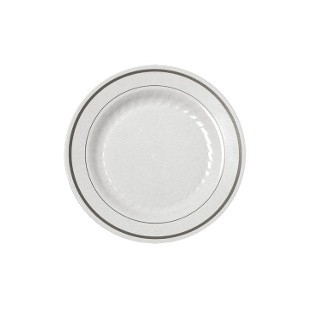 Plate 6" Silver Splendor 15pk