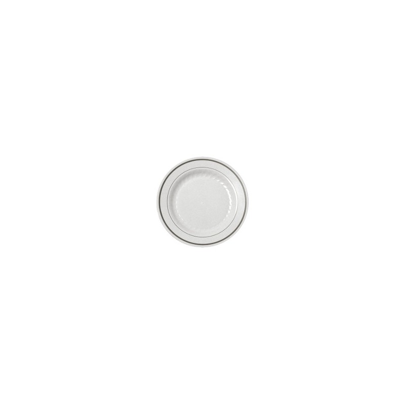 Plate 10" Silver Splendor 12pk