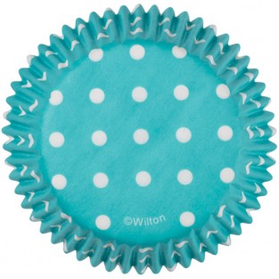 Baking Cups-Standard-Dots-Blue - 75 ct
