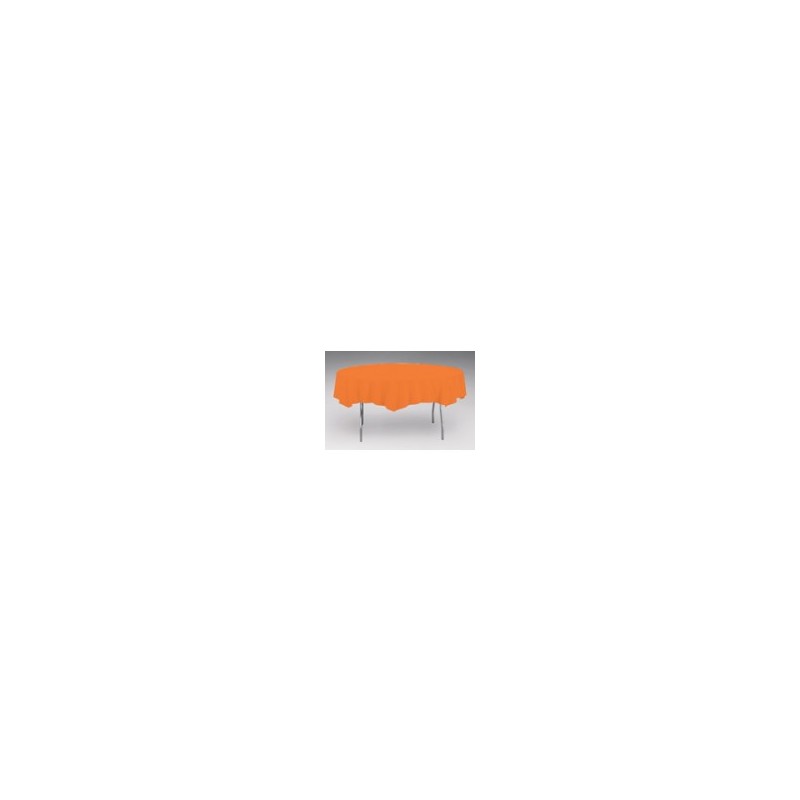 Tablecover- Paper- Sunkissed Orange- Round- 82 inch