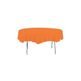 Tablecover - Paper - Sunkissed Orange - Round - 82 Inch
