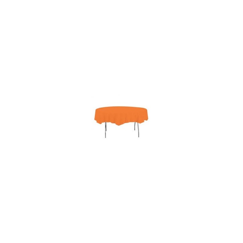 Tablecover - Paper - Sunkissed Orange - Round - 82 Inch