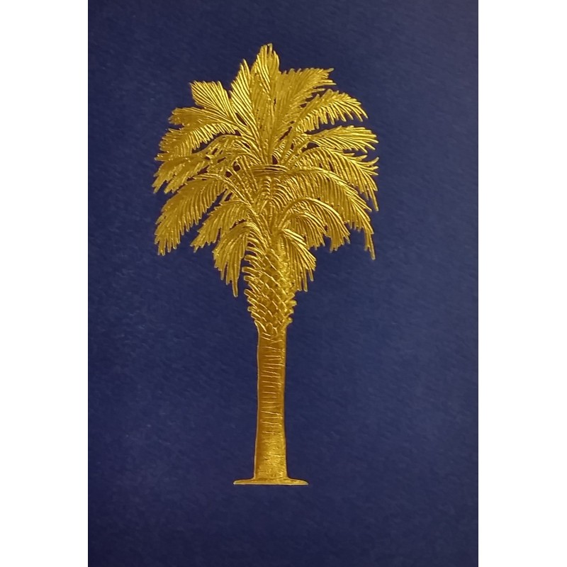 Cards - 10ct with envelope - 4.25x5.5 - Palmetto Tree Blue with Gold