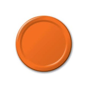 Plate - Paper - Sunkissed Orange - 7 inch - 24 Count