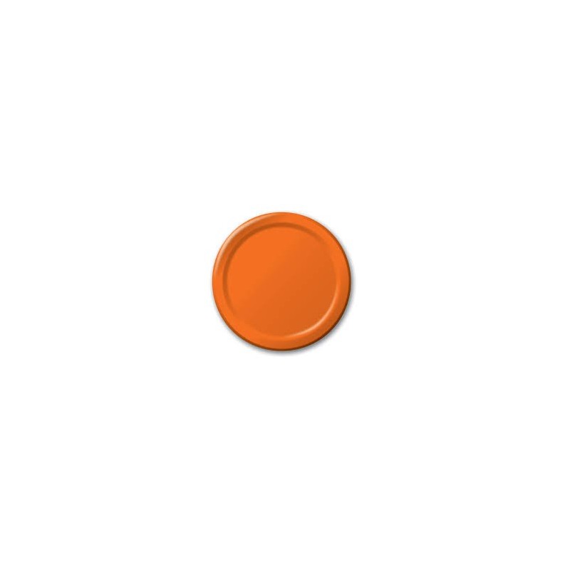 Plate - Paper - Sunkissed Orange - 7 inch - 24 Count