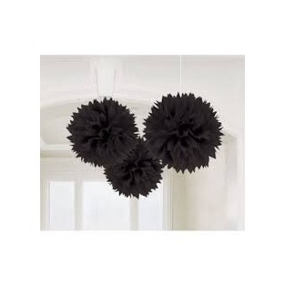 Fluffy - 3 Pk - Black - 16 inch