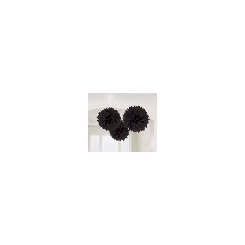 Fluffy - 3 Pk - Black - 16 inch
