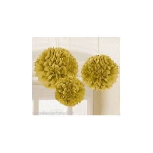 Fluffy - 3 Pk - Gold - 16 inch