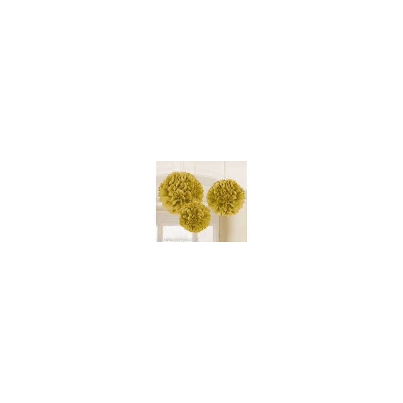 Fluffy - 3 Pk - Gold - 16 inch
