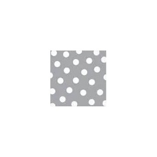 Napkin - Beverage - Silver with white - 16 count