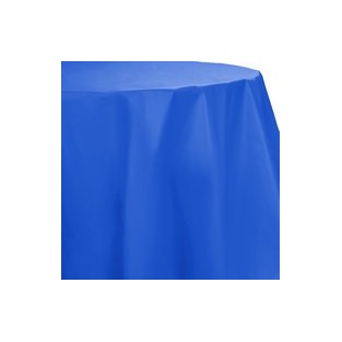Tablecover - Plastic - Cobalt - Round - 82 inch