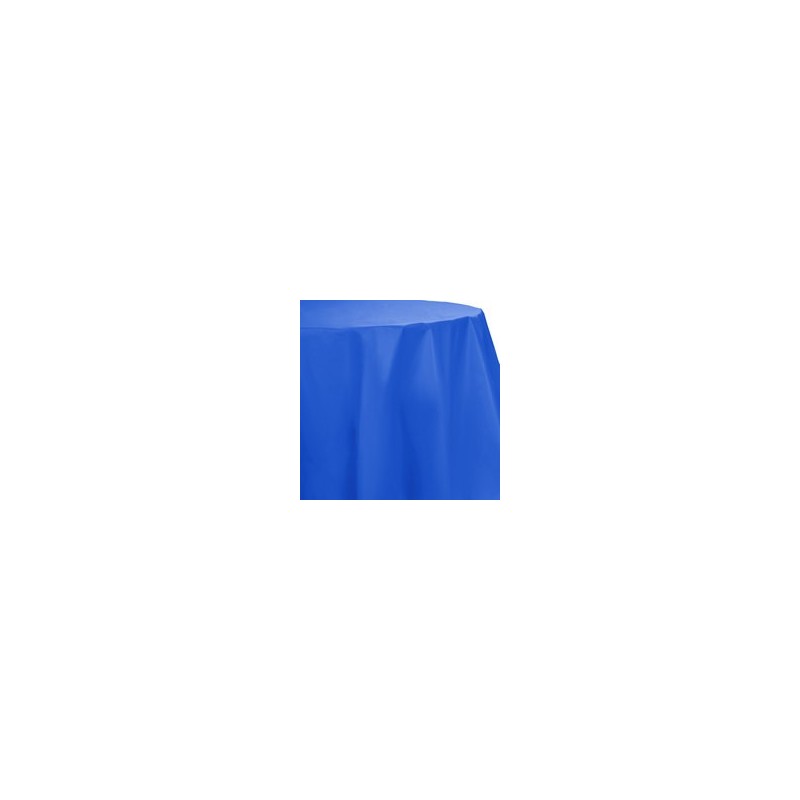 Tablecover - Plastic - Cobalt - Round - 82 inch