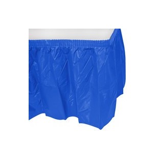 Tableskirt - Cobalt - 14 feet x 29 inch - Plastic