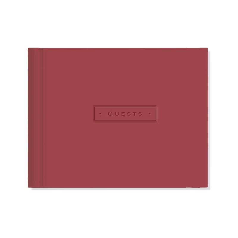 Guest Book Artisan Burgundy