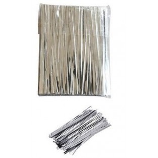 Twist Tie - Metallic Silver - 50 pk