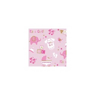 Gift Wrap -Girl Elephant   – Jumbo-30” X 16'