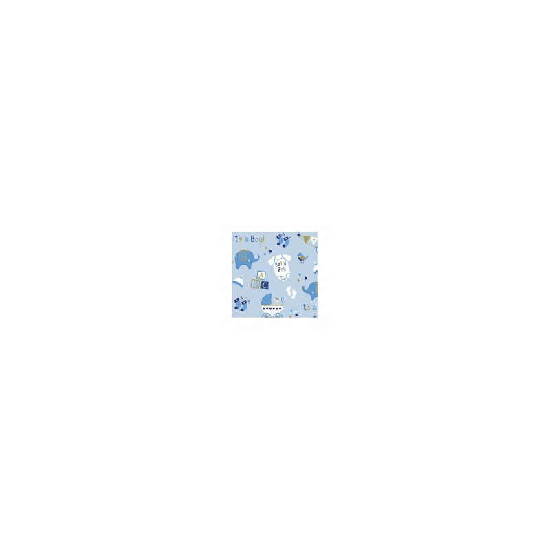 Gift Wrap – Boy Elephant   – Jumbo-30” X 16'